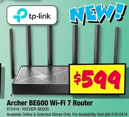 JB Hi-Fi Archer BE600 Wi-Fi 7 Router offer