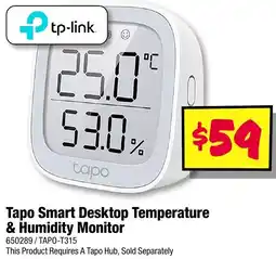 JB Hi-Fi Tapo Smart Desktop Temperature & Humidity Monitor offer