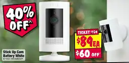 JB Hi-Fi Stick Up Cam Battery White offer