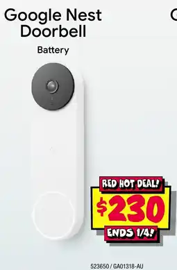 JB Hi-Fi Google Nest Doorbell offer