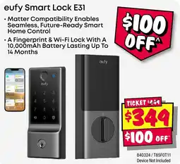 JB Hi-Fi eufy Smart Lock E31 offer