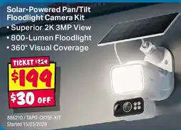 JB Hi-Fi Solar-Powered Pan/Tilt Floodlight Camera Kit offer