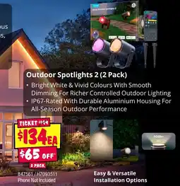 JB Hi-Fi Outdoor Spotlights 2 offer