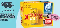IGA Liquor XXXX GOLD BLOCK CANS offer