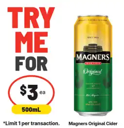 IGA Liquor Magners Original Cider offer