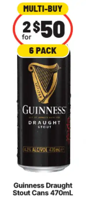 IGA Liquor Guinness Draught Stout Cans offer