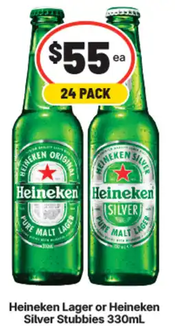 IGA Liquor Heineken Lager or Heineken Silver Stubbies offer