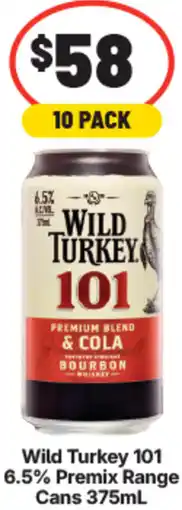 IGA Liquor Wild Turkey 101 6.5% Premix Range Cans offer