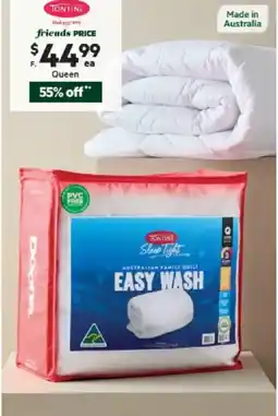 Harris Scarfe TONTINE Sleep Tight Easy Wash Quilt QB offer