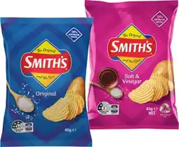 IGA Smith’s Crinkle Cut Chips Selected Varieties offer
