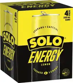 IGA Solo Energy Drink Selected Varieties offer