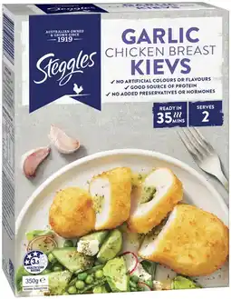 IGA Steggles Chicken Breast Garlic Kievs offer