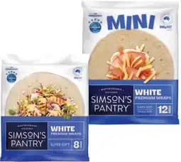 IGA Simson’s Pantry Wraps 8 Pack or Mini 12 Pack Selected Varieties offer