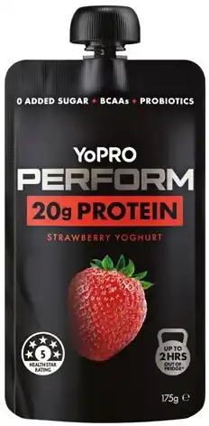 IGA Danone YoPro Perform Protein Yoghurt Pouch 175g Selected Varieties offer