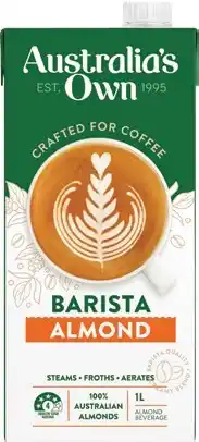 IGA Australia’s Own Barista Almond or Macadamia Milk 1 Litre offer