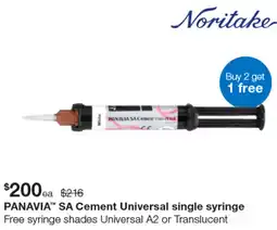 Henry Schein Panavia sa cement universal single syringe offer