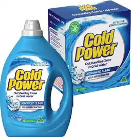 IGA Cold Power Laundry Liquid 2 Litre or Powder 2kg Selected Varieties offer