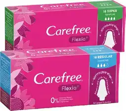 IGA Carefree Flexia Regular or Super Tampons 16 Pack offer