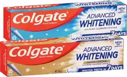 IGA Colgate Advanced Whitening or MaxFresh Toothpaste 115g Selected Varieties offer