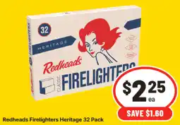 IGA Redheads Firelighters Heritage offer