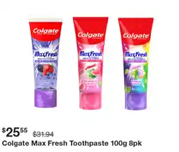 Henry Schein Colgate Max Fresh Toothpaste offer