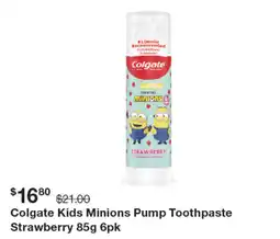 Henry Schein Colgate Kids Minions Pump Toothpaste Strawberry offer