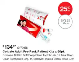 Henry Schein Colgate Adult PrePack Patient Kits offer