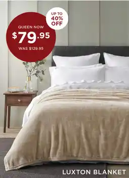 Bed Bath N' Table Luxton blanket offer