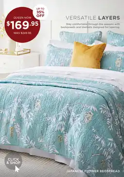 Bed Bath N' Table Japanese flower bedspread offer