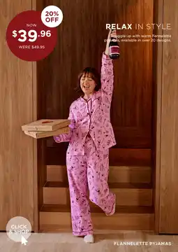 Bed Bath N' Table Flannelette pyjamas offer