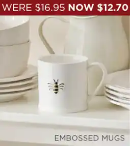 Bed Bath N' Table Embossed mugs offer