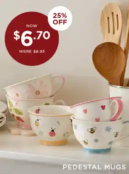 Bed Bath N' Table Pedestal mugs offer