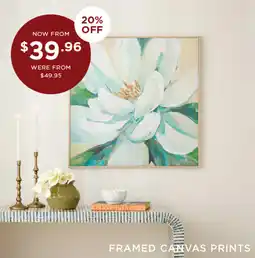 Bed Bath N' Table Framed canvas prints offer