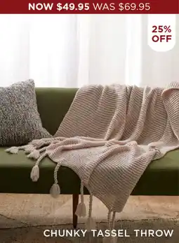 Bed Bath N' Table Chunky tassel throw offer