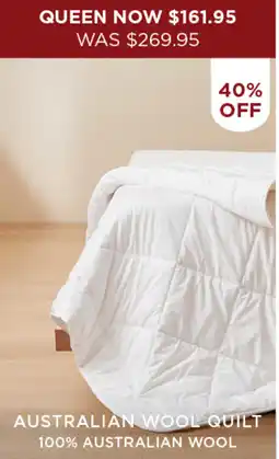 Bed Bath N' Table Australian wool quilt offer