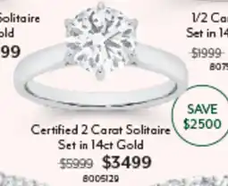 Angus & Coote Certified 2 Carat Solitaire offer