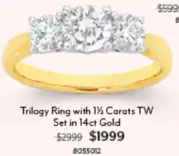 Angus & Coote Trilogy ring with 1½ carats tw offer