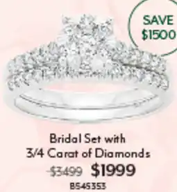 Angus & Coote Bridal Set with 3/4 Carat of Diamonds offer