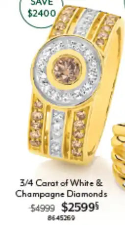 Angus & Coote 3/4 Carat of White & Champagne Diamonds offer