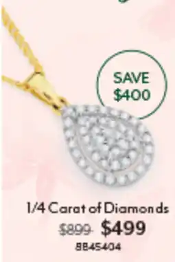 Angus & Coote 1/4 Carat of Diamonds offer