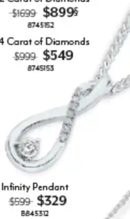 Angus & Coote Infinity Pendant offer