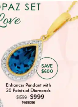 Angus & Coote Enhancer Pendant with 20 Points of Diamonds offer