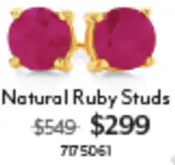 Angus & Coote Natural Ruby Studs offer