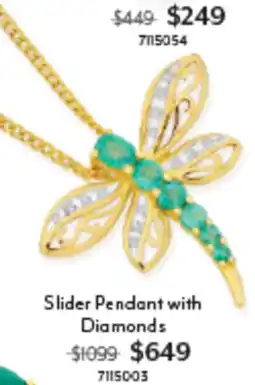 Angus & Coote Slider Pendant with Diamonds offer