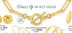 Angus & Coote Solid Paperclip Fob Necklet offer