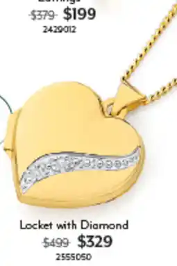 Angus & Coote Locket with Diamond offer