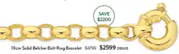 Angus & Coote Solid Belcher Bolt Ring Bracelet offer