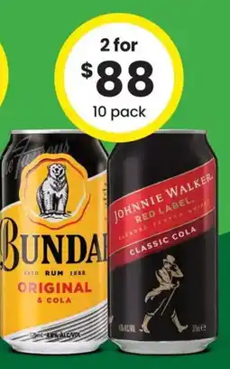 The Bottle O Bunda original johnnie walker red label classic cola offer