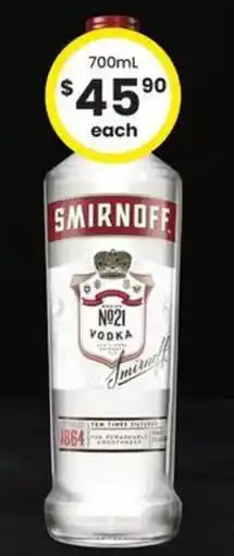 The Bottle O Smirnoff offer