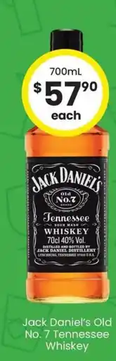The Bottle O Jack Daniels Old No 7 Tennessee Whiskey offer